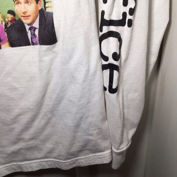 The Office TV Show Longsleeve Small White T-Shirt With Cast Faces - Picture 10 of 16
